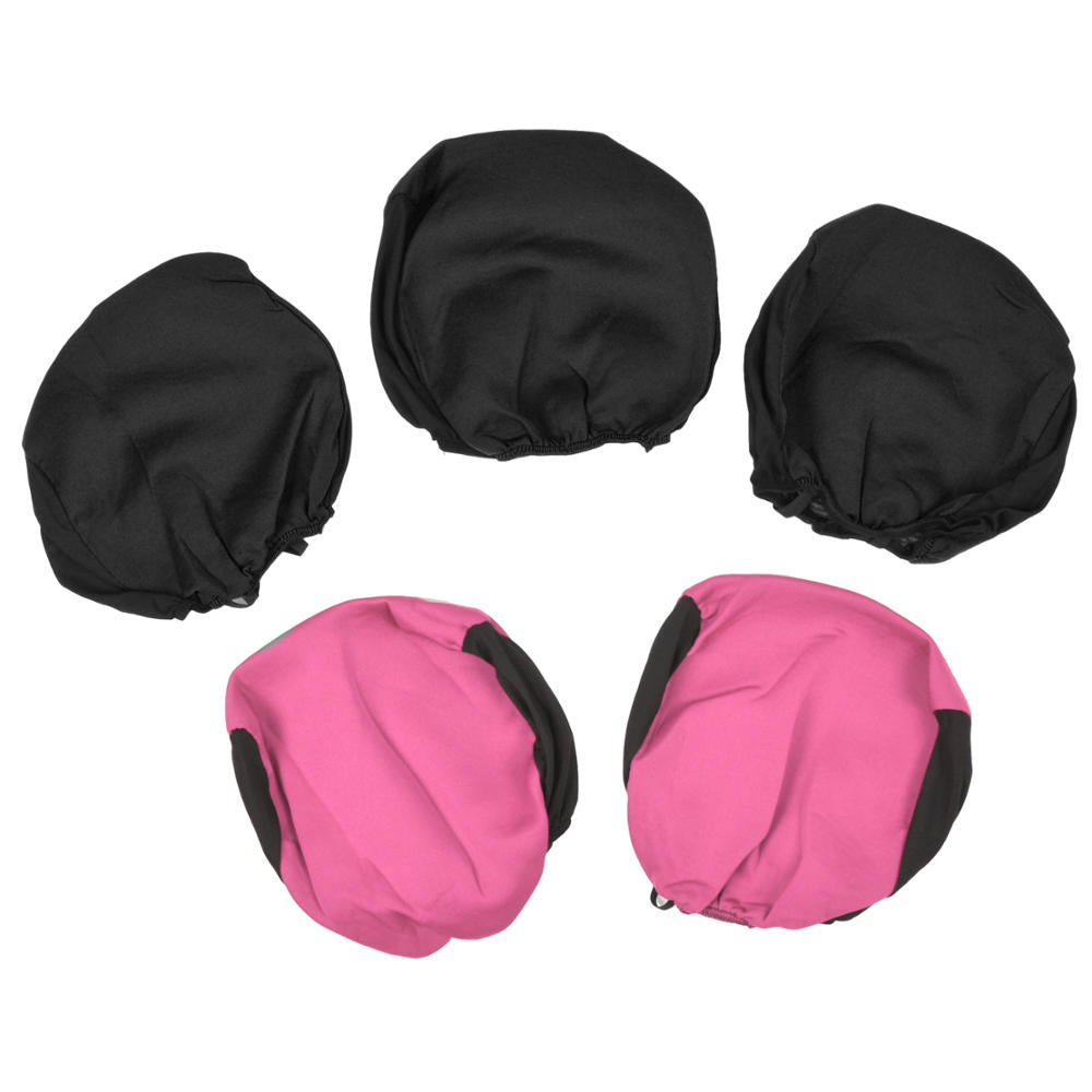 BDK 12-Piece Hot Pink Heels Vordersitzbezüge, Rücksitzbezüge, Sitzgurtpads und Lenkradbezüge (Fits 14.5' - 15.5')