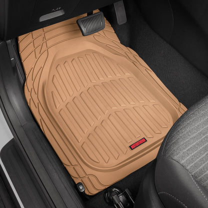 MotorTrend 3-Piece FlexTough Deep Dish Vorderbodenmatten und Hinterbodenmatte - Heavy Duty, All Weather, Trimmen Sie, um zu passen
