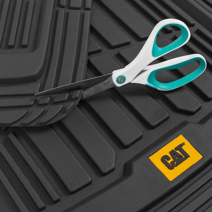 CAT 4-Piece ToughRide Gummi Vorderbodenmatten und Hinterbodenmatten - Heavy Duty, All Weather, Trimmen Sie, um zu passen