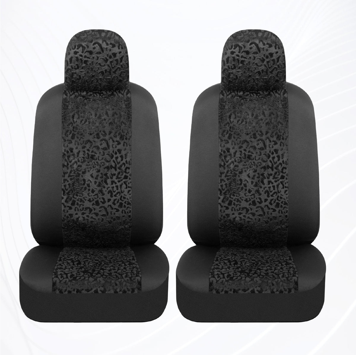 BDK 2-Pack Black Leopard Vordersitzbezüge