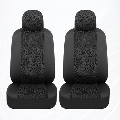 BDK 2-Pack Black Leopard Vordersitzbezüge