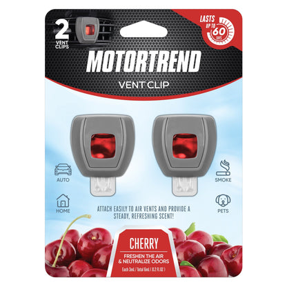 Motor Trend Vent Clip Air Freshener - Langlebige frische Düfte für Autos, LKW und SUVs - Vanilla Scent