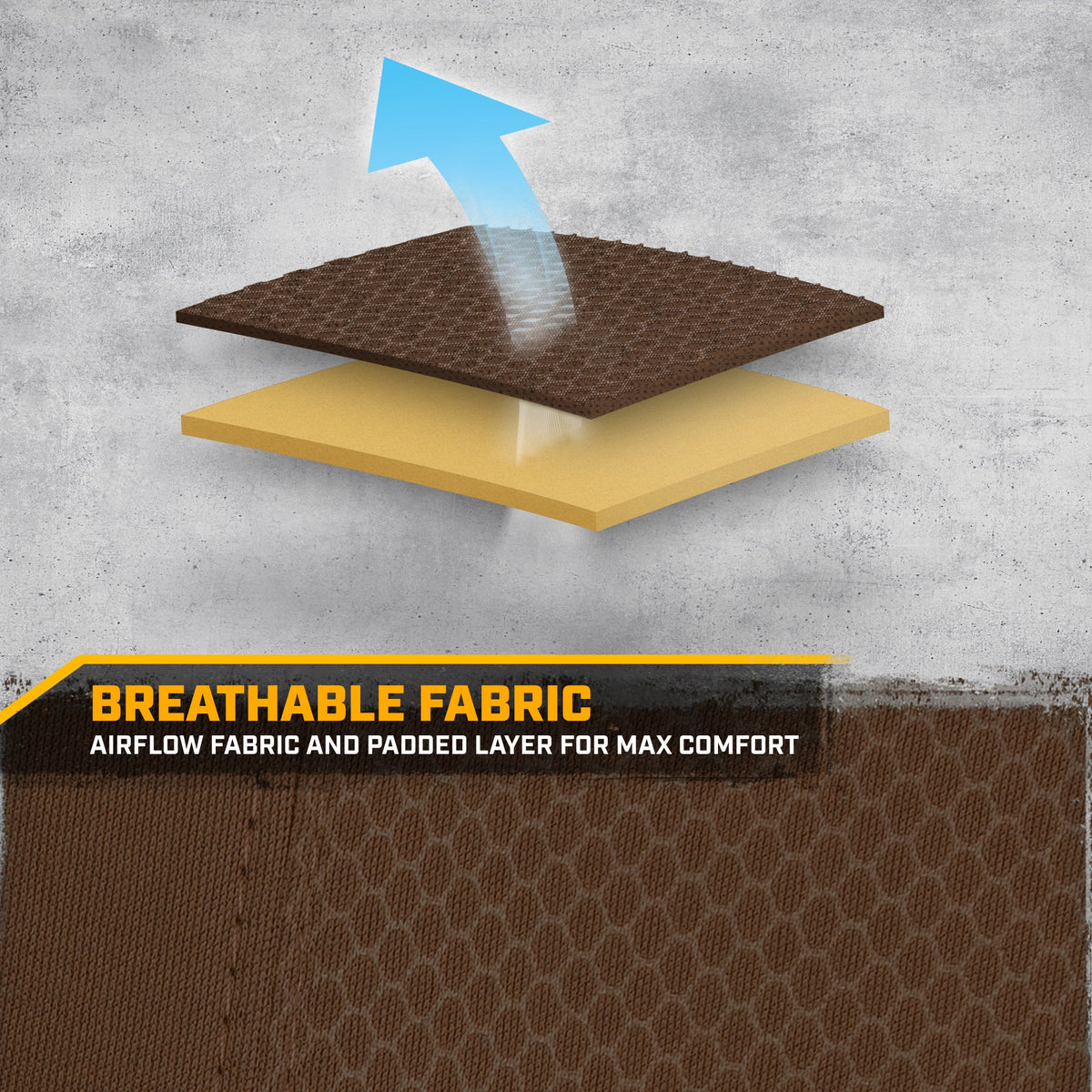 Cat Flexfit Brown Rear Seat Cover für Auto - Langlebiger Canvas & Mesh Design 60/40 Split Bench Protector für Autos, LKW & SUVs - Rücksitz Abdeckung für Hinterbank - Interieur Car Zubehör