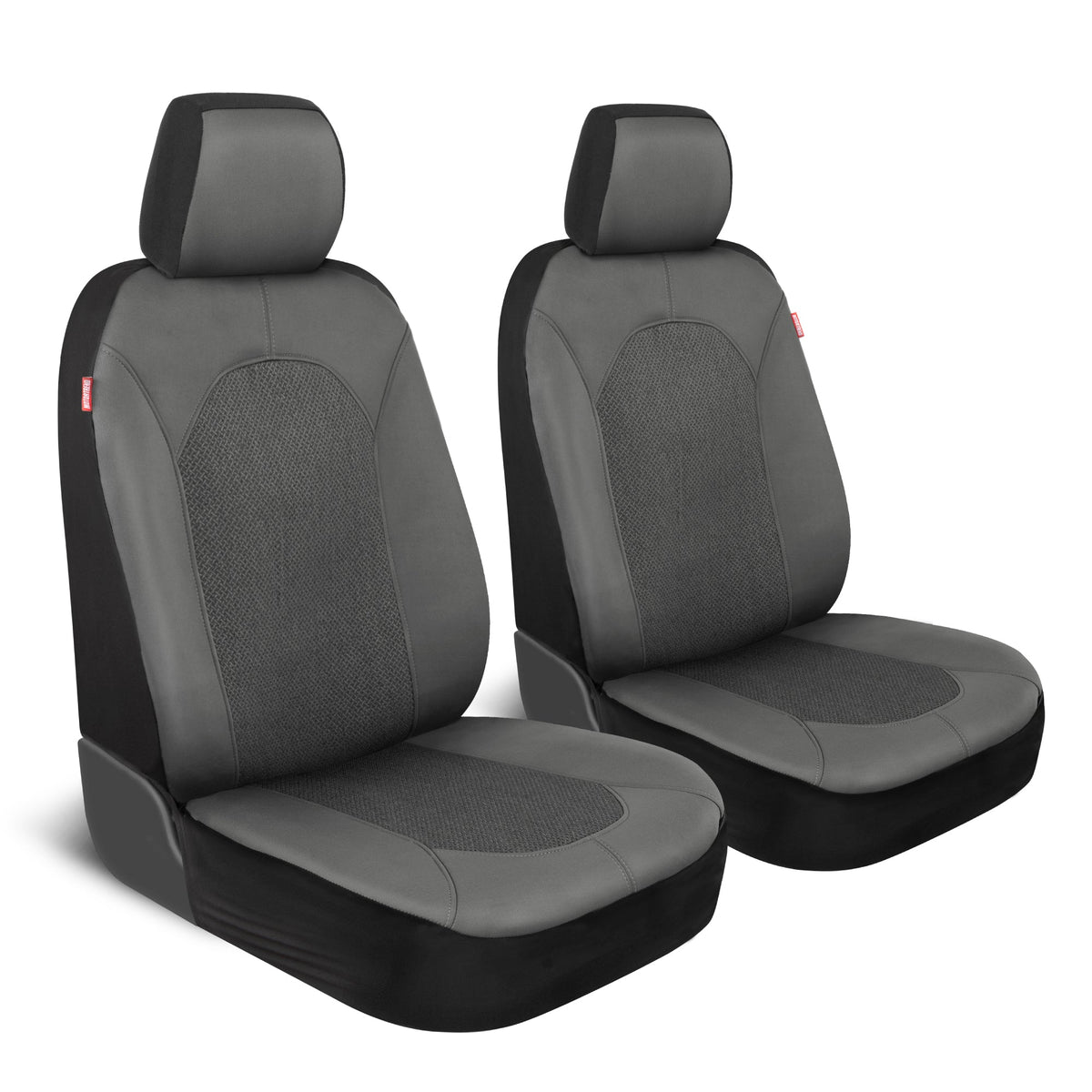 Motor Trend Kohle grau Autositz Abdeckungen Set - 2 Vordersitze - Spill-Proof Neopren CarSeat Cover Protector für Autos - Automotive Interior Car Zubehör für SUV & Kleine LKW - Semi Universal Fit