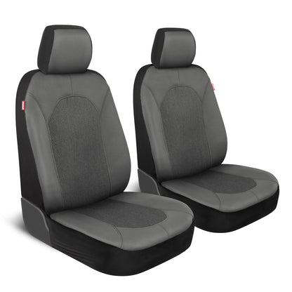 Motor Trend Kohle grau Autositz Abdeckungen Set - 2 Vordersitze - Spill-Proof Neopren CarSeat Cover Protector für Autos - Automotive Interior Car Zubehör für SUV & Kleine LKW - Semi Universal Fit