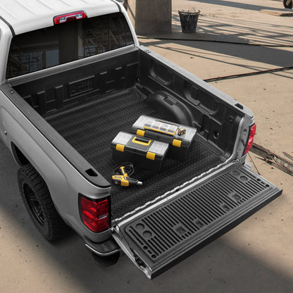 MotorTrend Diamond Metal Look Trunk / Cargo Liner Mat - Heavy Duty, All Weather, Trim to Fit (4' x 6')