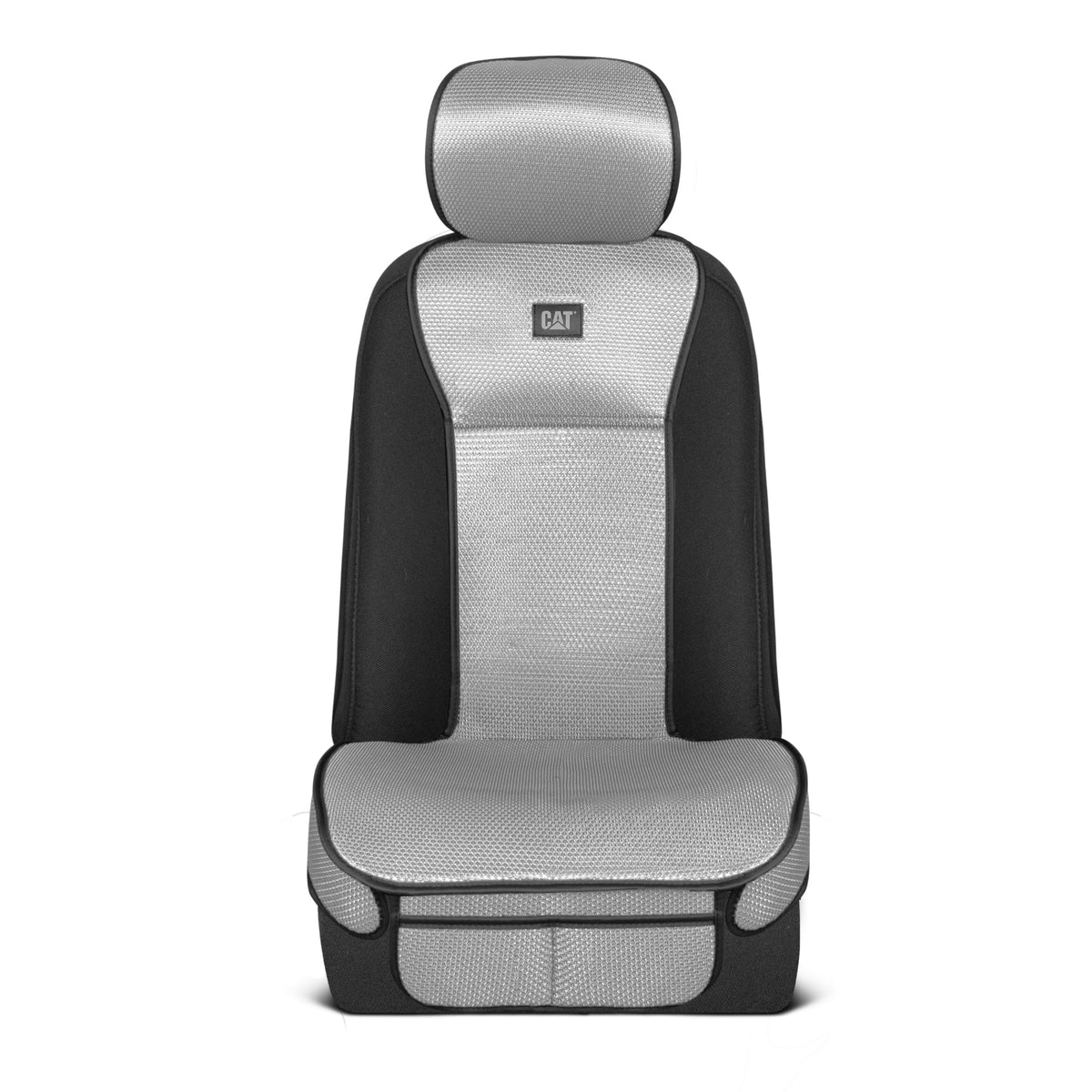 Raupe AeroMesh Graue Sitzbezüge für LKW, Auto & SUV - (2) Front Truck Seat Cover Protector - Breathable Mesh Universal Fit Car Seat Covers - Automotive Seat Covers Top of Seat Protection