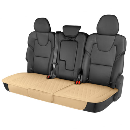 MotorTrend 3-Piece Diamond Stitched Padded Rücksitzabdeckungen mit Aufbewahrungstaschen - Beige