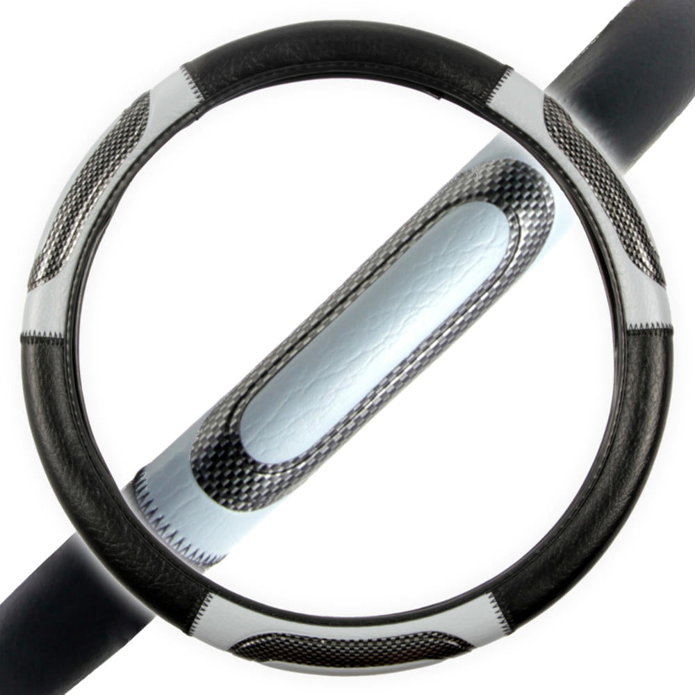 BDK Zwei-Tone Sport Carbon Grip Lenkrad Abdeckung (Fits 14.5' - 15.5')