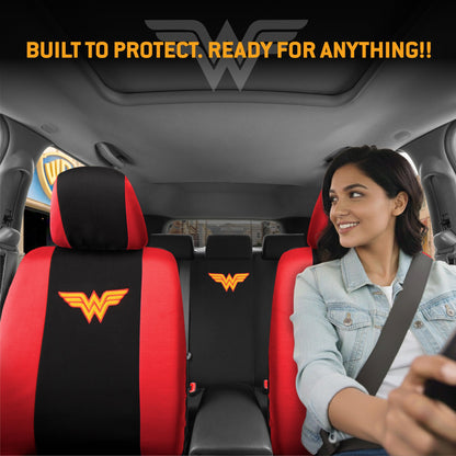 Warner Bros DC Comics 9-Piece Wonder Woman Vordersitz- und Rücksitz-Abdeckungen