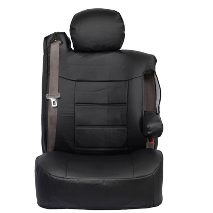 BDK 2-Pack Premium Faux Leder Vordersitze mit integrierten Sicherheitsgurt- und Armlehnenabdeckungen
