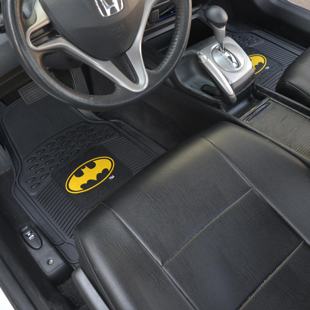 BDK Armored Super Hero Car Floor Matts - Offiziell lizenzierte DC Comics - All Weather Heavy Duty Auto Interieur Liners für Auto Truck Van SUV (Mehrere Stile)