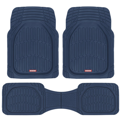 MotorTrend 3-Piece FlexTough Deep Dish Vorderbodenmatten und Hinterbodenmatte - Heavy Duty, All Weather, Trimmen Sie, um zu passen