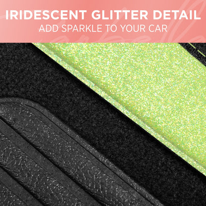 Carbella 4-Piece Sparkle Glitter Vorderbodenmatten und Hinterbodenmatten