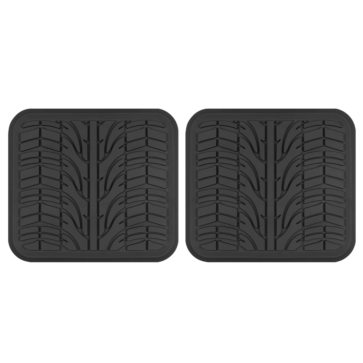 MotorTrend 2-Piece Grand Prix Reifenlaufflächen-Hinterbodenmatten - Heavy Duty, All Weather (15,25' x 14')