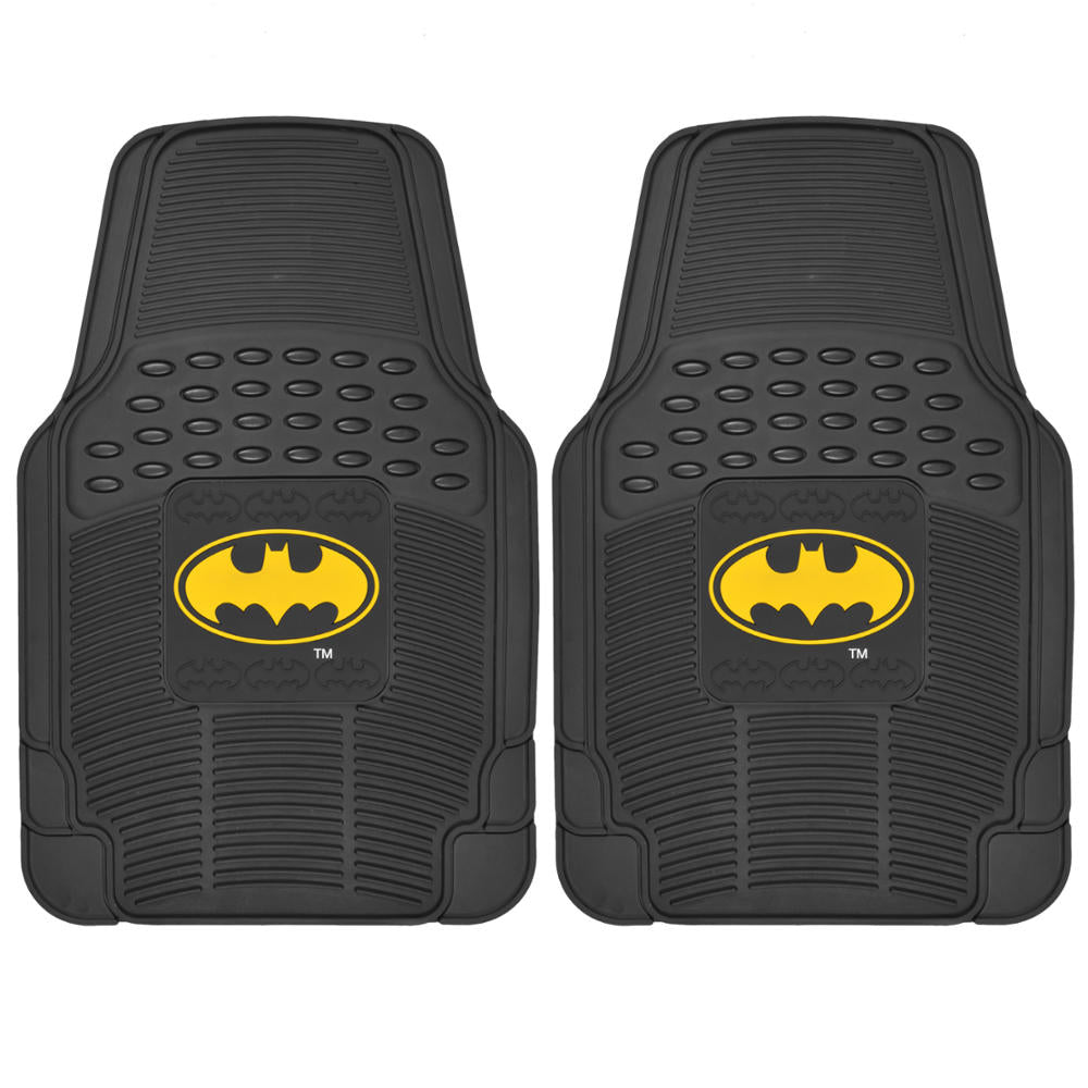 BDK Armored Super Hero Car Floor Matts - Offiziell lizenzierte DC Comics - All Weather Heavy Duty Auto Interieur Liners für Auto Truck Van SUV (Mehrere Stile)