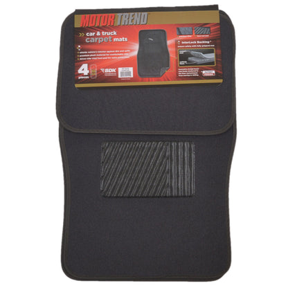 MotorTrend 4-Piece Premium Inter-Lock Backing Teppich Vorderbodenmatten und Hinterbodenmatten