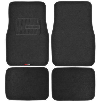 MotorTrend 4-Piece FatRug Premium Teppich Vorderbodenmatten und Hinterbodenmatten mit Fersenpolsterung