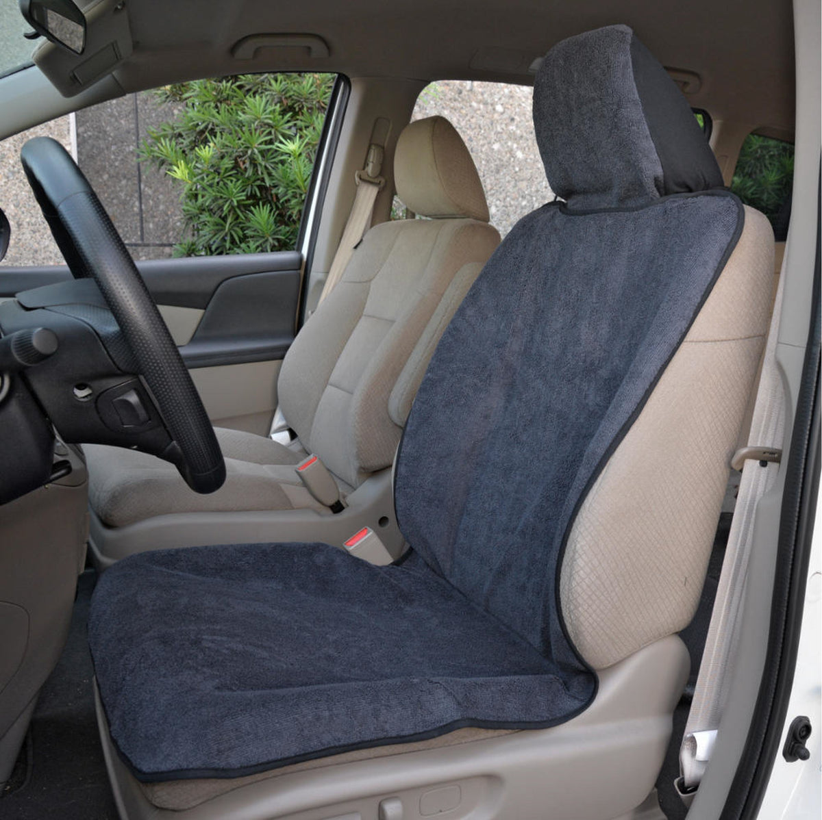 BDK UltraFit Waterpoof Car Seat Towel Cover, Black Trim - Waschbarer Schweißsitz-Protektor, ideal für Fitness-Studio-Surfen-Lauf-Crossfit, passt zu den meisten Auto-LKW Van und SUV (Mehrere Farben)