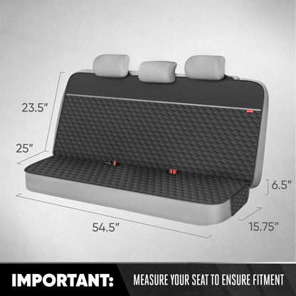Motor Trend Dog Car Seat Cover für den Rücksitz - Wasserdichte, rutschfeste kratzfeste Rücksitz-Haustierbezug für Hunde - Universal Fit Dog Zubehör für Autos, LKW, SUV & Vans - Schwarz