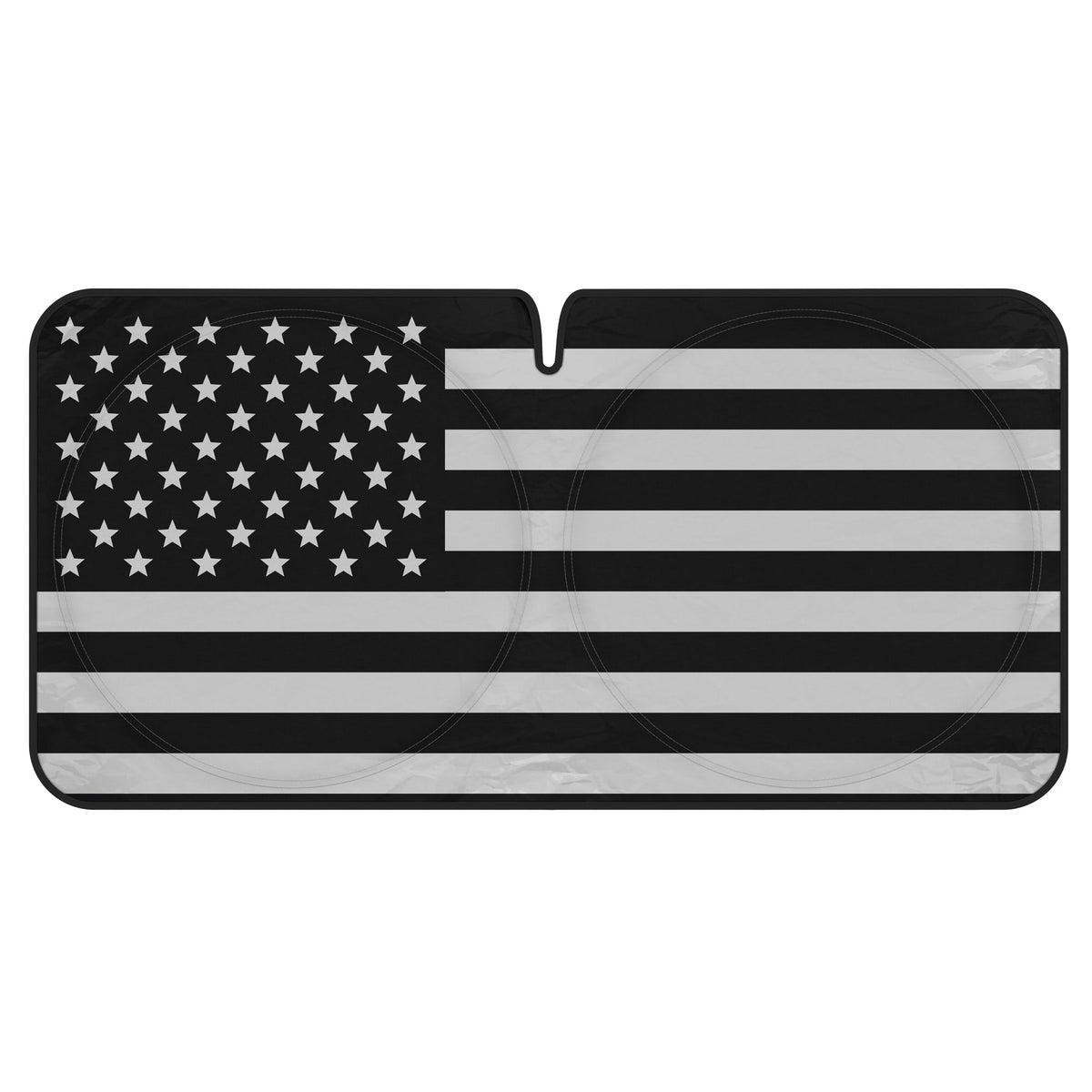 MotorTrend USA Black American Flag Front Windschutzscheibe Sonnenschirm - Medium (65' x 33')
