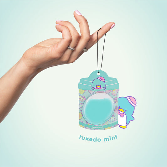 Hello Kitty und Freunde Car Air Freshener (Tuxedosam - Tuxedo Mint) Hängender Gel Area Deodorizer, lang anhaltender Car Scents Air Freshener, niedliches Automotive Sanrio Zubehör Dekor, 2-Pack