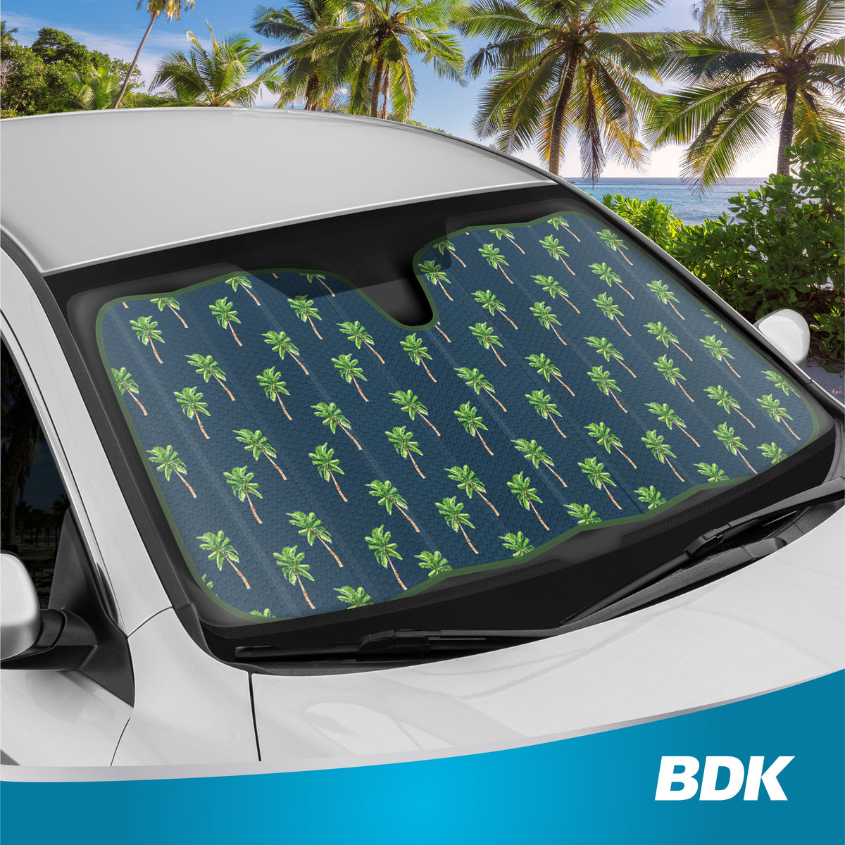 BDK Cali Palm Front Windschutzscheibe Sonnenschirm (57' x 27')