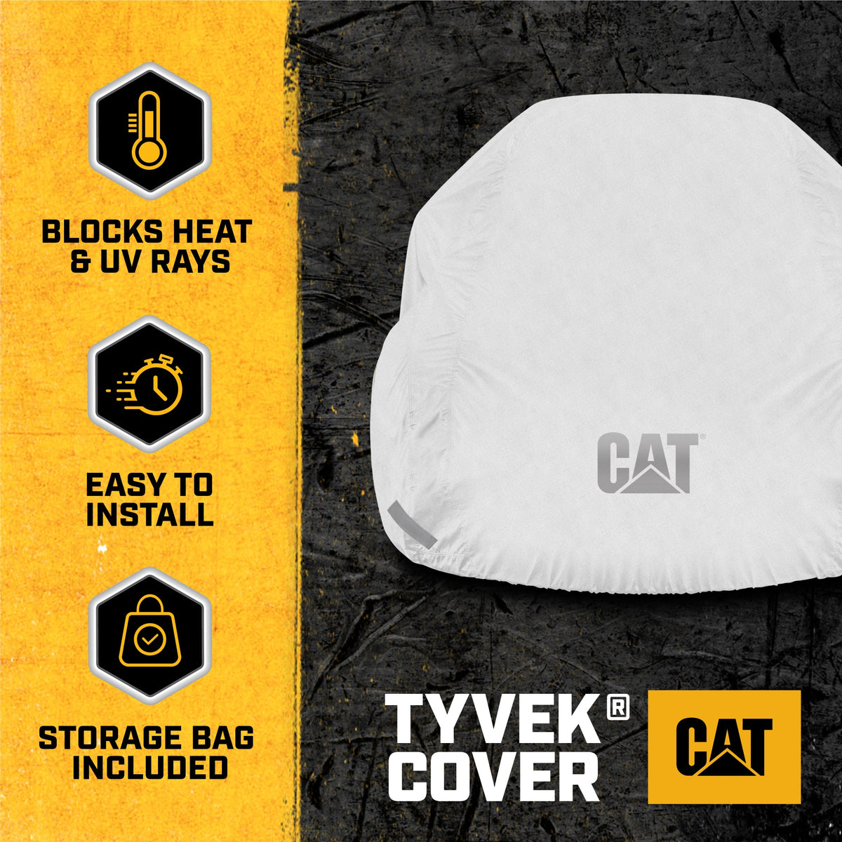 CAT Ultimate Tyvek Fahrzeugabdeckung für Autos, SUVs, LKW, Vans - All Weather, Breathable XXL (228' x 80' x 69')