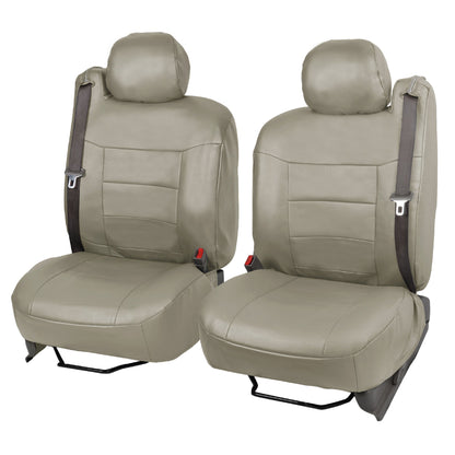 BDK 2-Pack Premium Faux Leder Vordersitze mit integrierten Sicherheitsgurtabdeckungen