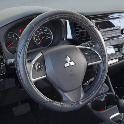 BDK Faux Leather Ergonomic Grip Steering Wheel Abdeckung (Fits 14.5' - 15.5')