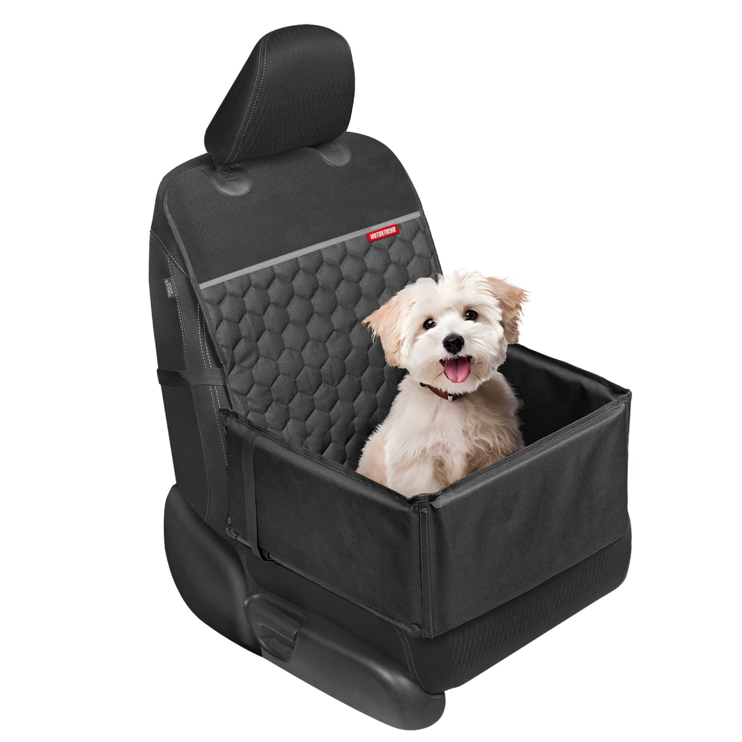 Motor Trend Dog Car Seat - 2 in 1 wasserdichter Faltbarer Bucket Style Truck Dog Booster für mittelgroße und kleine Hunde - Pet Car Protector & Pet Anxiety Seat - Universal Fit für Autos, LKW und SUV