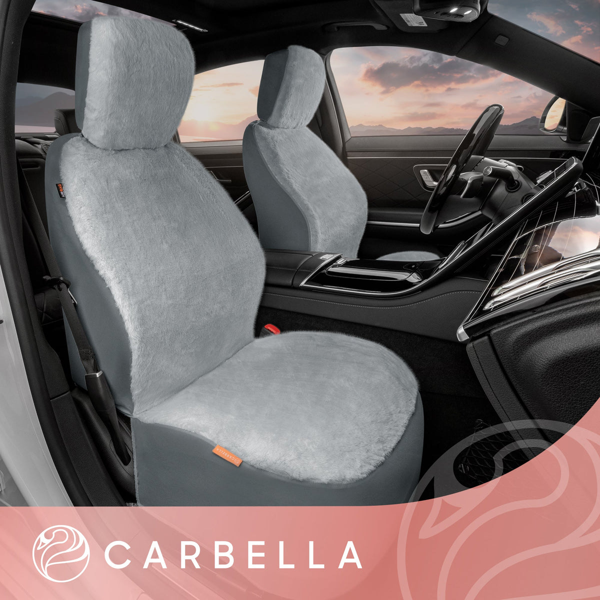 Carbella 2-Pack Plüschvlies Vordersitzbezüge