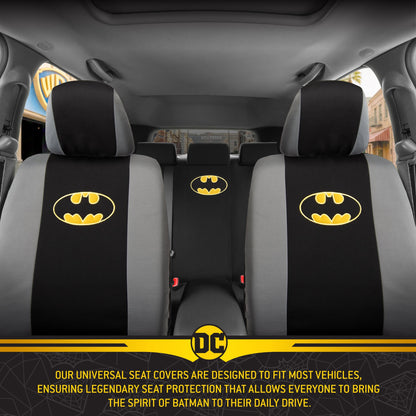 Warner Bros DC Comics 9-Piece Batman Dark Knight Logo Vordersitz- und Rücksitzabdeckungen