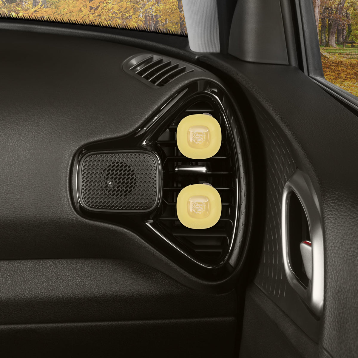 Chupa Chups Auto Lufterfrischer, Vanille Creme - Langlebige Autoerfrischer mit lustigen Düften, bunte und lebendige Lufterfrischer für Auto, einzigartige Autoerfrischer Parfüm Deodorizer Refresher Fragrance