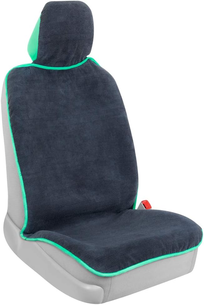 BDK UltraFit Waterpoof Car Seat Towel Cover, Black Trim - Waschbarer Schweißsitz-Protektor, ideal für Fitness-Studio-Surfen-Lauf-Crossfit, passt zu den meisten Auto-LKW Van und SUV (Mehrere Farben)