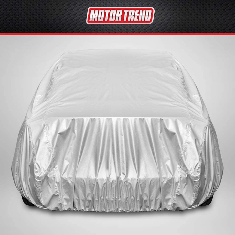MotorTrend Single Poly All Weather Wasserdichte Fahrzeugabdeckung für Autos, SUVs, LKWs, Vans