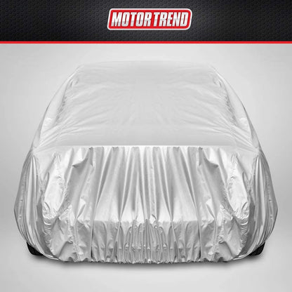 MotorTrend Single Poly All Weather Wasserdichte Fahrzeugabdeckung für Autos, SUVs, LKWs, Vans