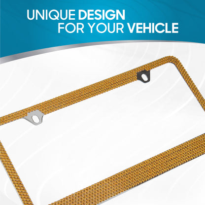 BDK Heavy Duty Rust-Proof Stainless-Steel Metallplattiertes Kennzeichen Rahmen Universalgröße für PKW SUV