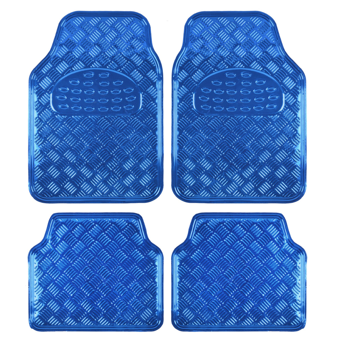 BDK 4-Piece Translucent Centered Cushioned Grip Pad Vorderbodenmatten und Hinterbodenmatten - Heavy Duty, All Weather