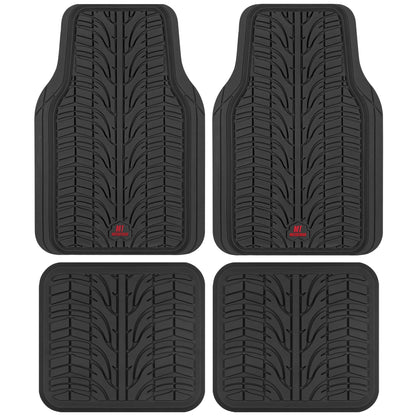 MotorTrend 4-Piece Grand Prix Reifenlaufflächen-Frontbodenmatten und Hinterbodenmatten - Heavy Duty, All Weather, Trimm to Fit