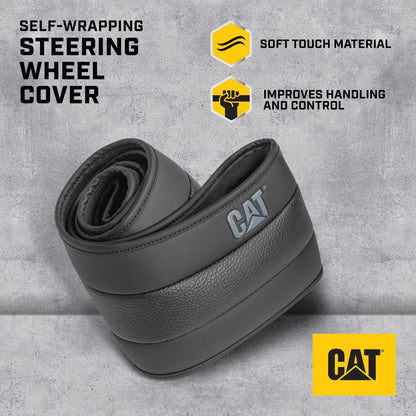 CAT EasyWrap Faux Leather Steering Wheel Abdeckung (Fits 14.5' - 15.5')
