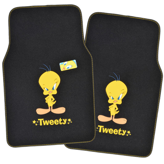 Warner Bros Looney Tunes 4-Stück Tweety Bird Front Floor Mats und Rear Floor Mats