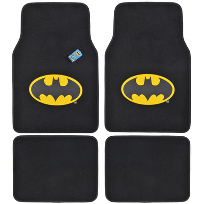 Warner Bros DC Comics 4-Piece Batman Logo Vorderbodenmatten und Hinterbodenmatten