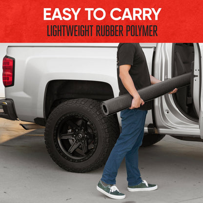 MotorTrend Diamond Metal Look Trunk / Cargo Liner Mat - Heavy Duty, All Weather, Trim to Fit (4' x 6')