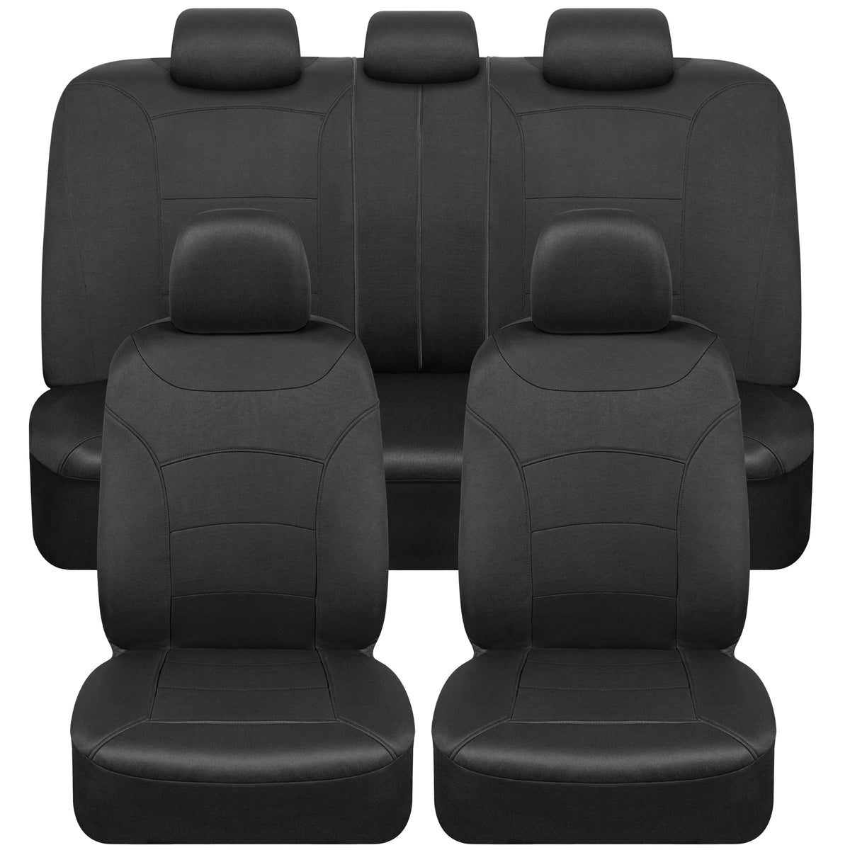 BDK carXS Turismo Car Seat Covers Volles Set, Beige Two-Tone Front Seat Covers mit Split Rear Bench Back Seat Cover, Automotive Seat Covers für LKW SUV Van Auto (Mehrere Farben)