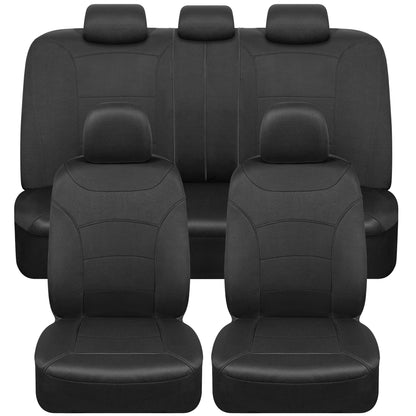 BDK carXS Turismo Car Seat Covers Volles Set, Beige Two-Tone Front Seat Covers mit Split Rear Bench Back Seat Cover, Automotive Seat Covers für LKW SUV Van Auto (Mehrere Farben)
