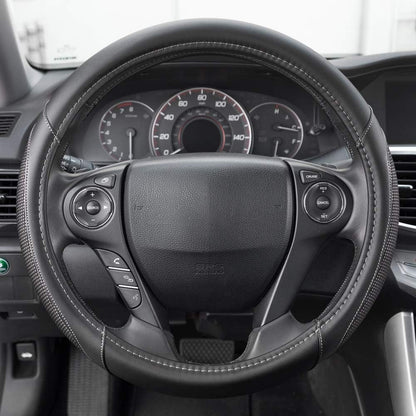 MotorTrend gepunktete Polyester Comfort Grip Lenkradabdeckung (Fits 14.5' - 15.5')
