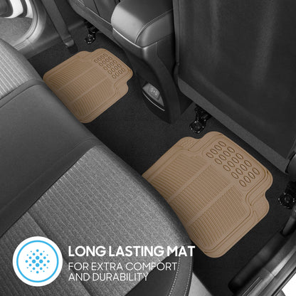 BDK 4-Piece Cushioned Grip Pad Vorderbodenmatten und hintere Bodenmatten - Heavy Duty, All Weather, Trimmen Sie, um zu passen