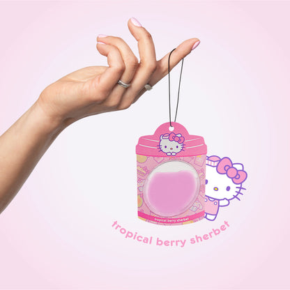 Hello Kitty und Freunde Car Air Freshener (Hello Kitty - Tropical Berry Sherbet) Hängender Gel Area Deodorizer, lang anhaltender Car Scents Air Freshener, niedliches Automotive Sanrio Zubehör Dekor, 2-Pack
