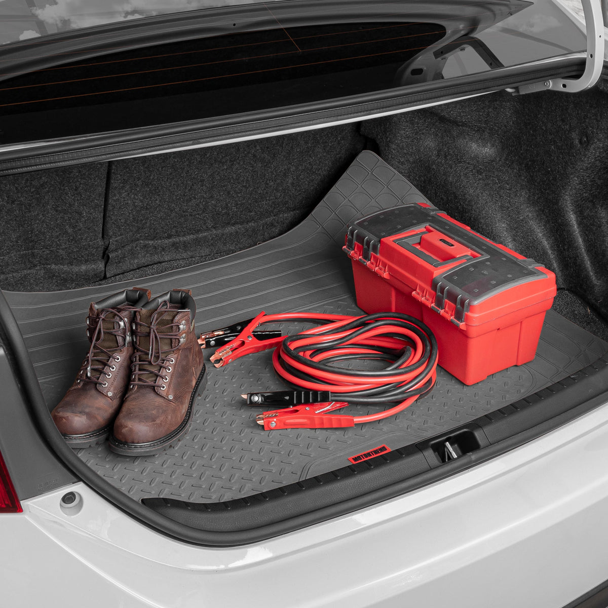 Motor Trend Heavy Duty Utility Cargo Liner Bodenmatten für Auto-Truck-SUV, Universal Trimmable to Fit, Faltbar, Cargo & Trunk All Weather Protection (Mehrere Farben)